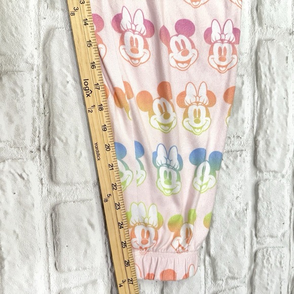Disney Mickey Minnie Mouse Woman Pink Pajama Set  2pc Sz M Soft Cozy Lounge Wear - Picture 11 of 16
